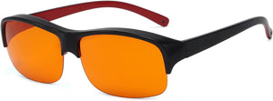 BlueShield - Nearly 100% Anti-Blue Light Blocking Fitover Glasses Wear Over Computer Glasses With Amber Lens