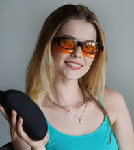 BlueShield - Nearly 100% Anti-Blue Light Blocking Fitover Glasses Wear Over Computer Glasses With Amber Lens