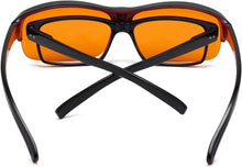 BlueShield - Nearly 100% Anti-Blue Light Blocking Fitover Glasses Wear Over Computer Glasses With Amber Lens